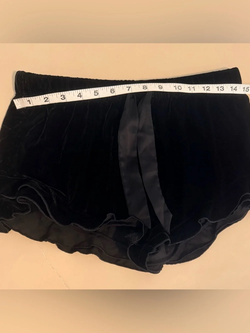 Victoria's Secret Sweet Dreams PJ Top & Scrunchie & Velvet Ruffle Sleep Shorts